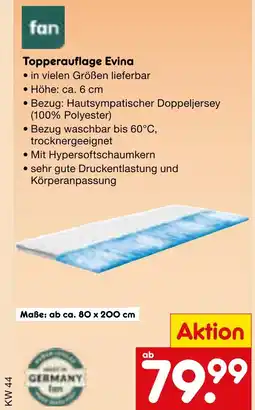 Netto Marken-Discount Fan topperauflage evina Angebot