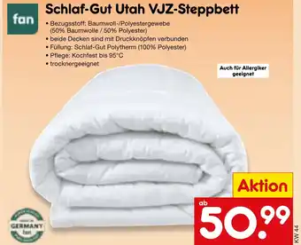 Netto Marken-Discount Fan schlaf-gut utah vjz-steppbett Angebot
