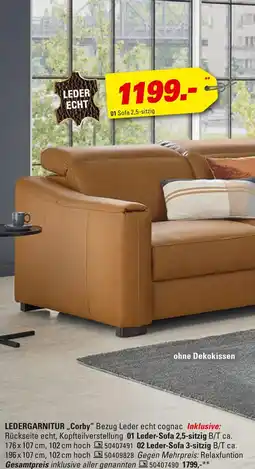 Höffner Leder-sofa 2,5-sitzig Angebot