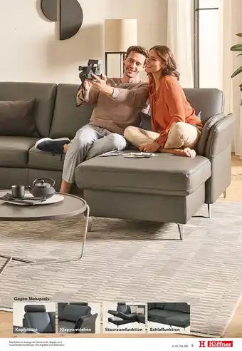 Höffner Mein sofa leder-wohnlandschaft „veit“ Angebot