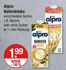 V Markt Alpro haferdrinks Angebot