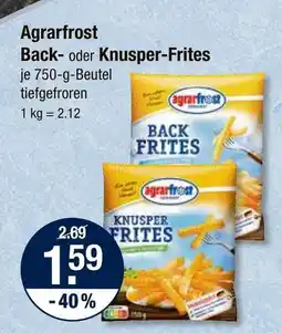 V Markt Agrarfrost back-frites oder knusper-frites Angebot