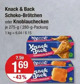 V Markt Knack & back schoko-brötchen oder knoblauchecken Angebot