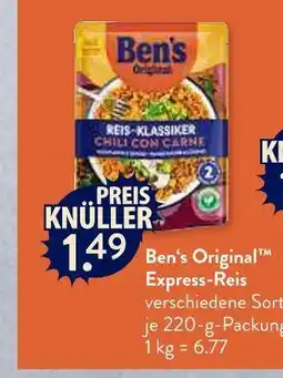 V Markt Ben's original express-reis Angebot