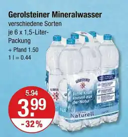 V Markt Gerolsteiner mineralwasser Angebot