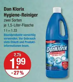 V Markt Dan klorix hygiene-reiniger Angebot