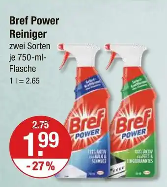 V Markt Bref bref power reiniger fett aktiv gegen kalk & schmutz Angebot