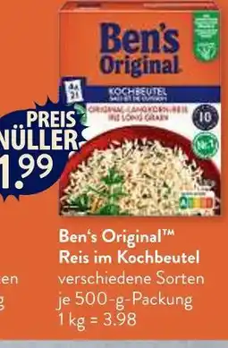 V Markt Ben's original reis im kochbeutel Angebot