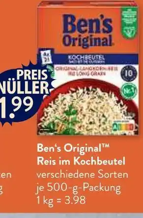 V Markt Ben's original reis im kochbeutel Angebot
