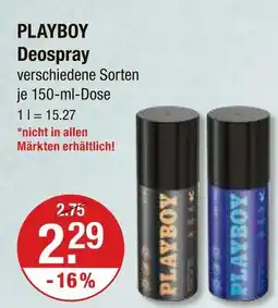 V Markt Playboy deospray Angebot