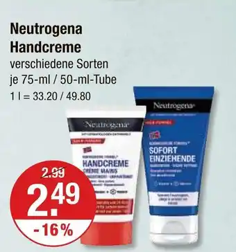 V Markt Neutrogena handcreme Angebot