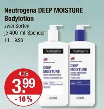 V Markt Neutrogena deep moisture bodylotion Angebot