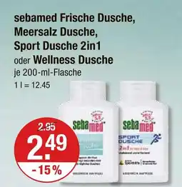 V Markt Sebamed frische dusche, meersalz dusche, sport dusche 2in1 oder wellness dusche Angebot