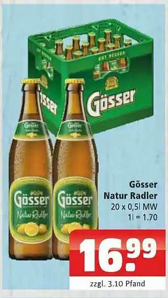 Getränkehaus Gösser Natur Radler Angebot