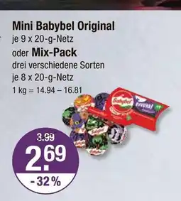 V Markt Mini babybel original Angebot