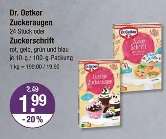 V Markt Dr. oetker zuckeraugen Angebot