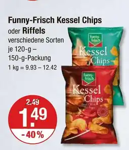 V Markt Funny-frisch kessel chips oder riffels Angebot