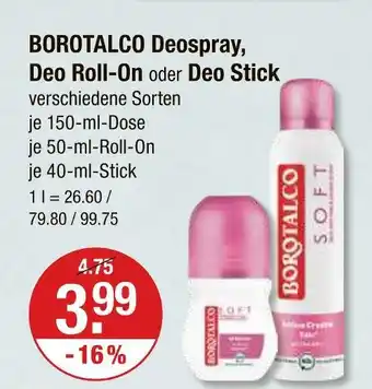 V Markt Borotalco deospray Angebot