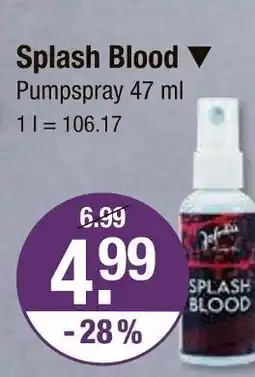V Markt Splash blood pumpspray Angebot