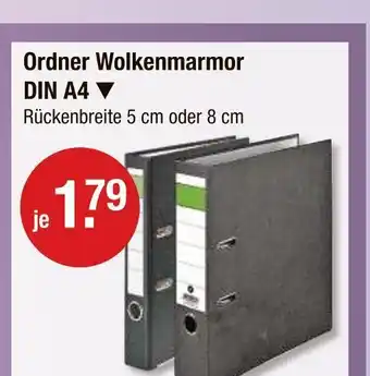 V Markt Ordner wolkenmarmor din a4 Angebot