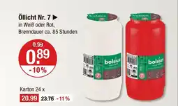V Markt Bolsius ölicht nr. 7 Angebot