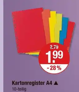 V Markt Kartonregister a4 Angebot