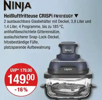 V Markt Ninja heißluftfritteuse crispi fn101eugy Angebot