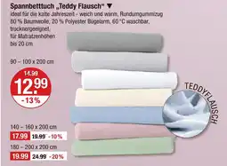 V Markt Spannbetttuch „teddy flausch“ Angebot