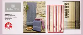 V Markt Lasa home saunatuch Angebot