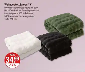 V Markt Wohndecke „baloon“ Angebot
