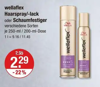 V Markt Wellaflex haarspray/-lack oder schaumfestiger Angebot