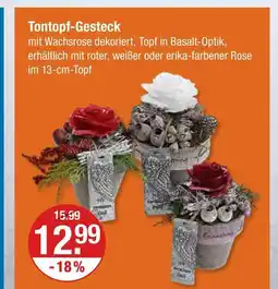 V Markt Tontopf-gesteck Angebot