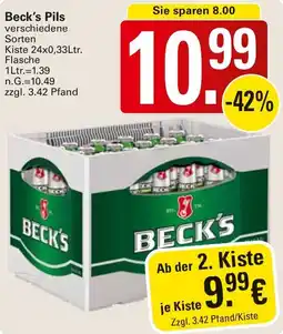 WEZ Beck's Pils Angebot