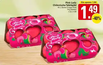 WEZ Pink Lady Chilenische Tafeläpfel Angebot
