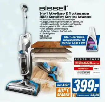 HEM Expert Bissell 3-in-1 Akku-nass- & Trockensauger 2588n Crosswave Cordless Advanced Angebot