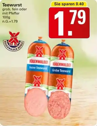 WEZ Teewurst Angebot