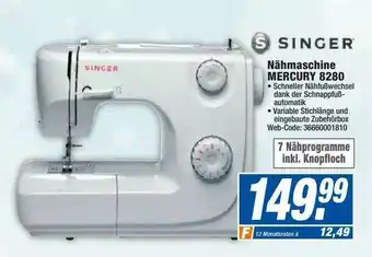 HEM Expert Singer Nähmaschine Mercury 8280 Angebot