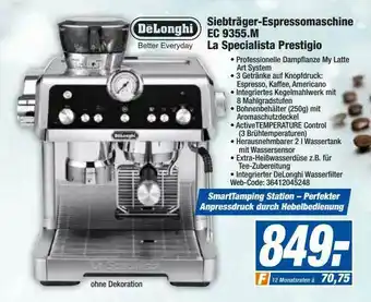 HEM Expert Délonghi Siebträger-espressomaschine Ec 9355.m La Specialista Prestigio Angebot