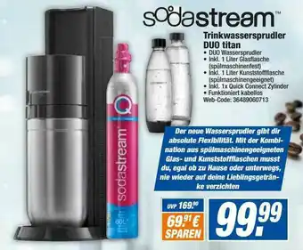 HEM Expert Sodastream Trinkwassersprudler Duo Titan Angebot