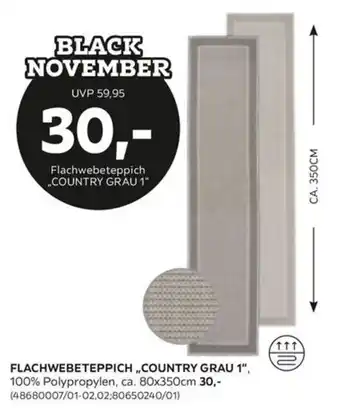 Mömax Flachwebeteppich „COUNTRY GRAU 1" Angebot