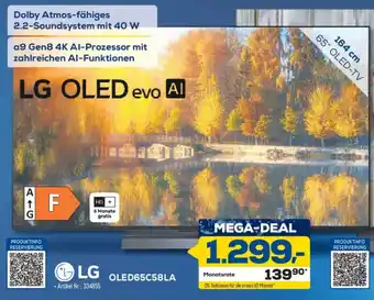 Euronics Berlet LG OLED65C58LA Angebot