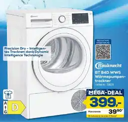 Euronics Berlet Bauknecht BT 84D WWS Wärmepumpentrockner Angebot