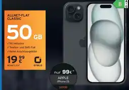 Euronics Berlet APPLE iPhone 15 + ALLNET-FLAT CLASSIC 50 GB Angebot