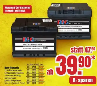 B1 Discount Baumarkt Auto-Batterie Angebot