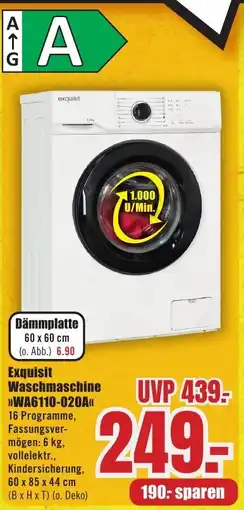 B1 Discount Baumarkt Exquisit Waschmaschine >>WA6110-020A<< Angebot