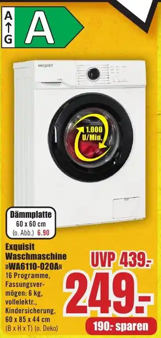 B1 Discount Baumarkt Exquisit Waschmaschine >>WA6110-020A<< Angebot