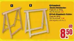 B1 Discount Baumarkt 1 Klappbock >>Buche/Heinbuche<< Angebot
