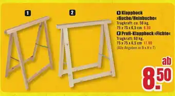 B1 Discount Baumarkt 1 Klappbock >>Buche/Heinbuche<< Angebot