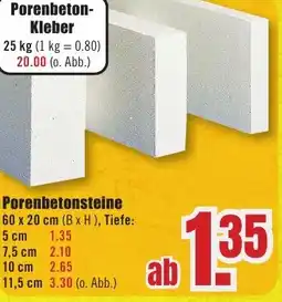B1 Discount Baumarkt Porenbetonsteine Angebot