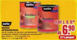 B1 Discount Baumarkt netto Buntlack auf Kunstharzbasis Angebot